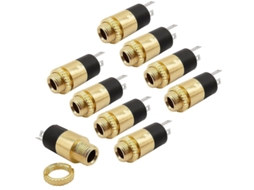 2026-conector De Painel Estéreo Linjou 3.5mm Fêmea 3 Terminais 8 Peças Para Projetos De Áudio Diy