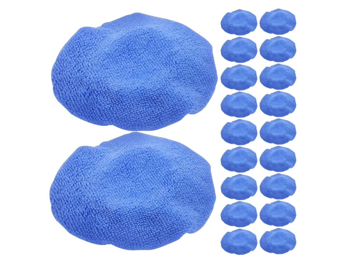 24 Capas De Tecido Azul Para Polimento De Carros, Boinas De 5 A 6 Polegadas