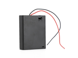Laxiscreed Porta Pilhas Aaa Com Interruptor E Cabo De 15cm Para Projetos Elétricos