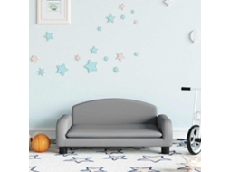 Vidaxl Sofá Infantil 70x45x30 Cm Tecido Cinzento-claro
