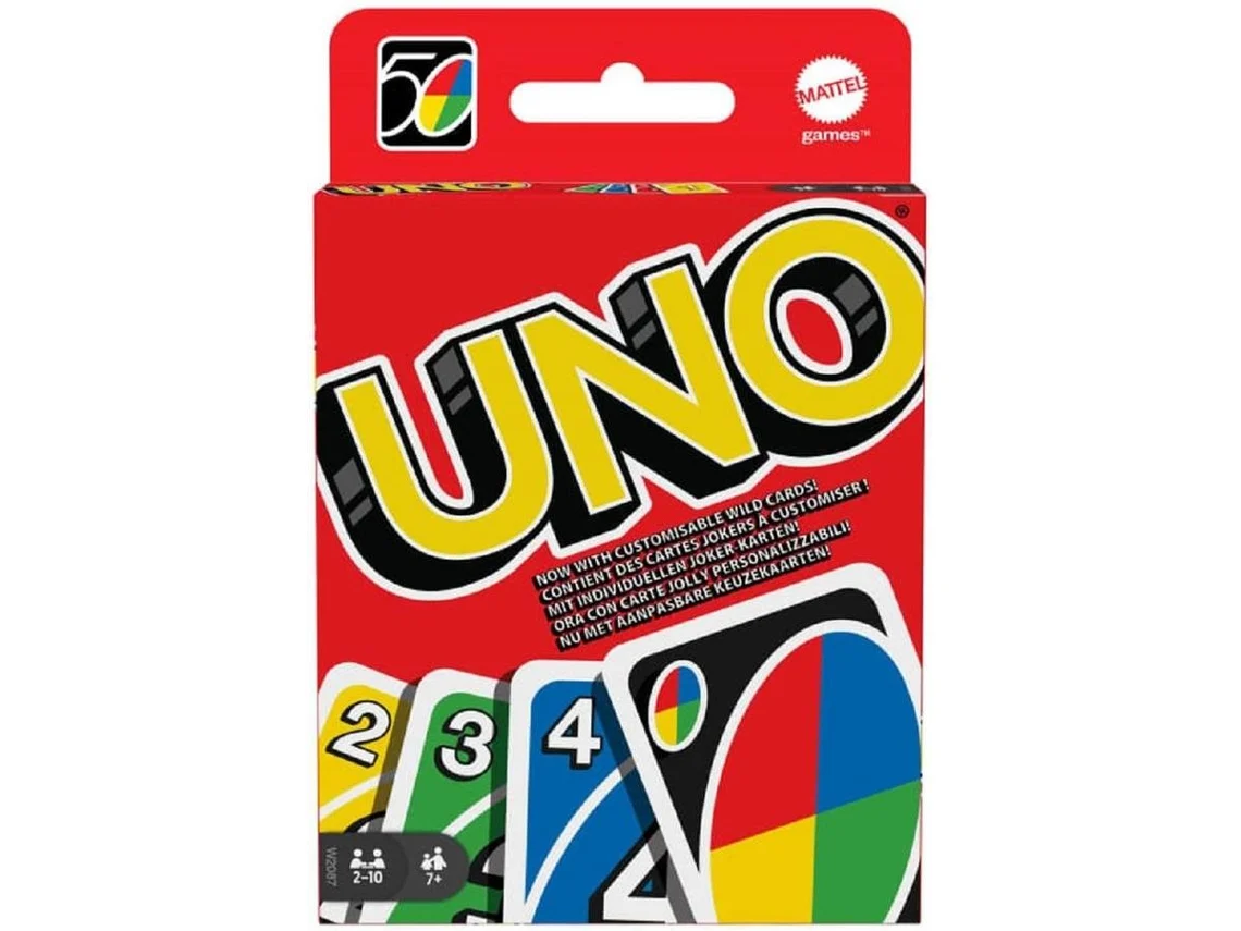 Jogo de Cartas de Cartas UNO  (Idade Mínima Recomendada:7 Anos)