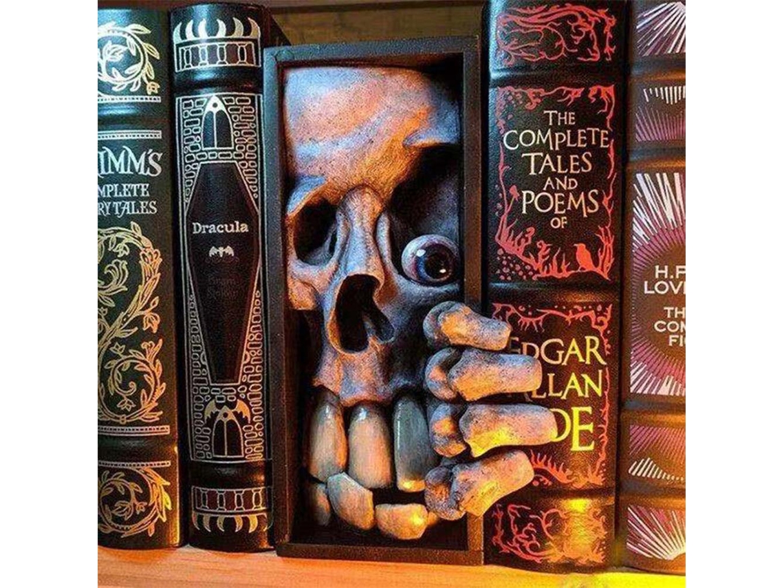 Escultura de resina horror face monster para decoração de prateleira LAXISCREED