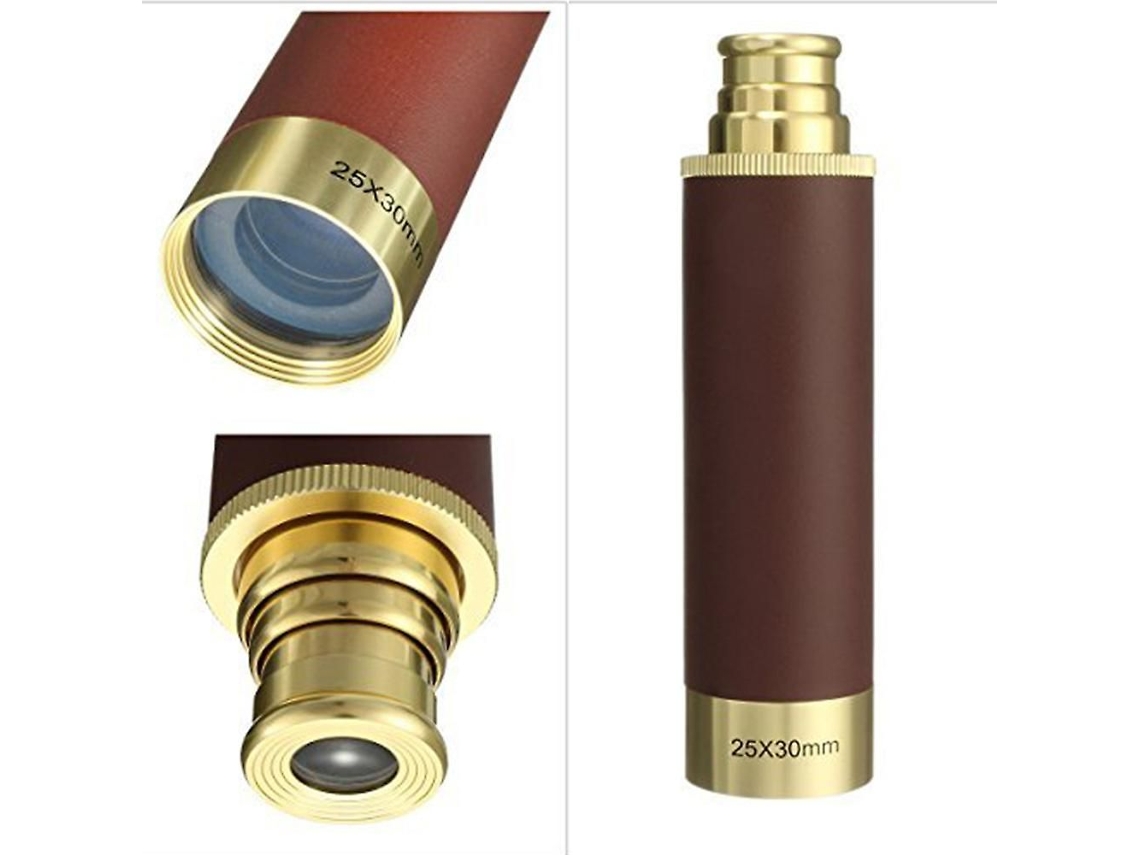 Telescópio Pirata Retrô Com Zoom 25x30 Monocular De Bolso Portátil Aquaforge