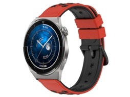 Pulseira De Silicone Poroso Bicolor Para Huawei Watch Gt3 Pro 43mm 20mm