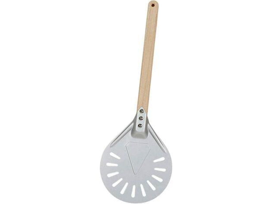 Espátula Profissional para Virar Pizza 8 Polegadas com Perfurações Cabo de 40 Cm AURUM