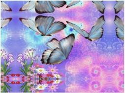 Manta de Flanela Macia e Quente com Estampa Colorida Flores Borboletas 152 4 X 127 Cm, Macio, Quente, Ideal Pa