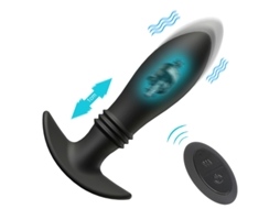 Vibrador Telescpico Anal Com 10 Modos Para Adultos (preto)