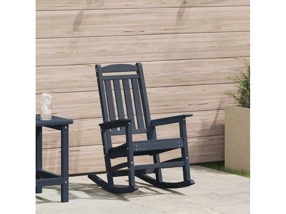 Vidaxl Cadeira De Balanço Para Jardim Azul Marinho 92 X 70 X 108cm