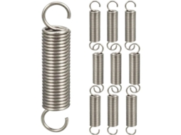 10 Peças Molas De Tensão De Dobro Gancho Galvanizado 1.2x11x45mm