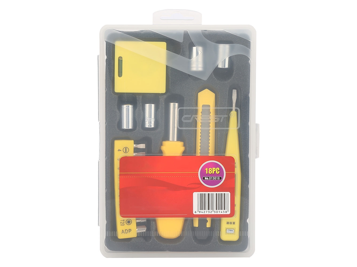 Kit Ferramentas Casa Reparação Manual Chave De Fenda Alicates Chave Inglesa Diy 013018