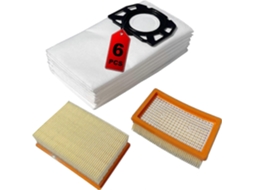 6 sacos para aspirador de pó e 2 filtros para Kärcher WD4, WD5, WD6 P, WD5P, WD6P Premium, MV4, MV5, MV6 2.863 006.0 KFI 487