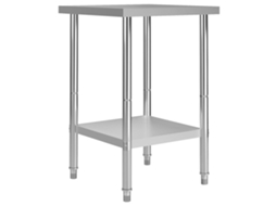 Mesa De Trabalho De Cozinha 60x60x85 Cm Aã§o Inoxidãvel DKD HOME DECOR