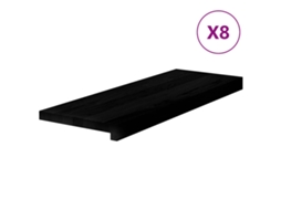vidaXL Tapetes de escada 8 pcs 70x25x2 cm carvalho castanho escuro