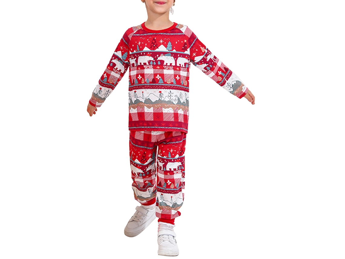 Conjunto De Pijamas Natalinos Combinando Pais E Filhos