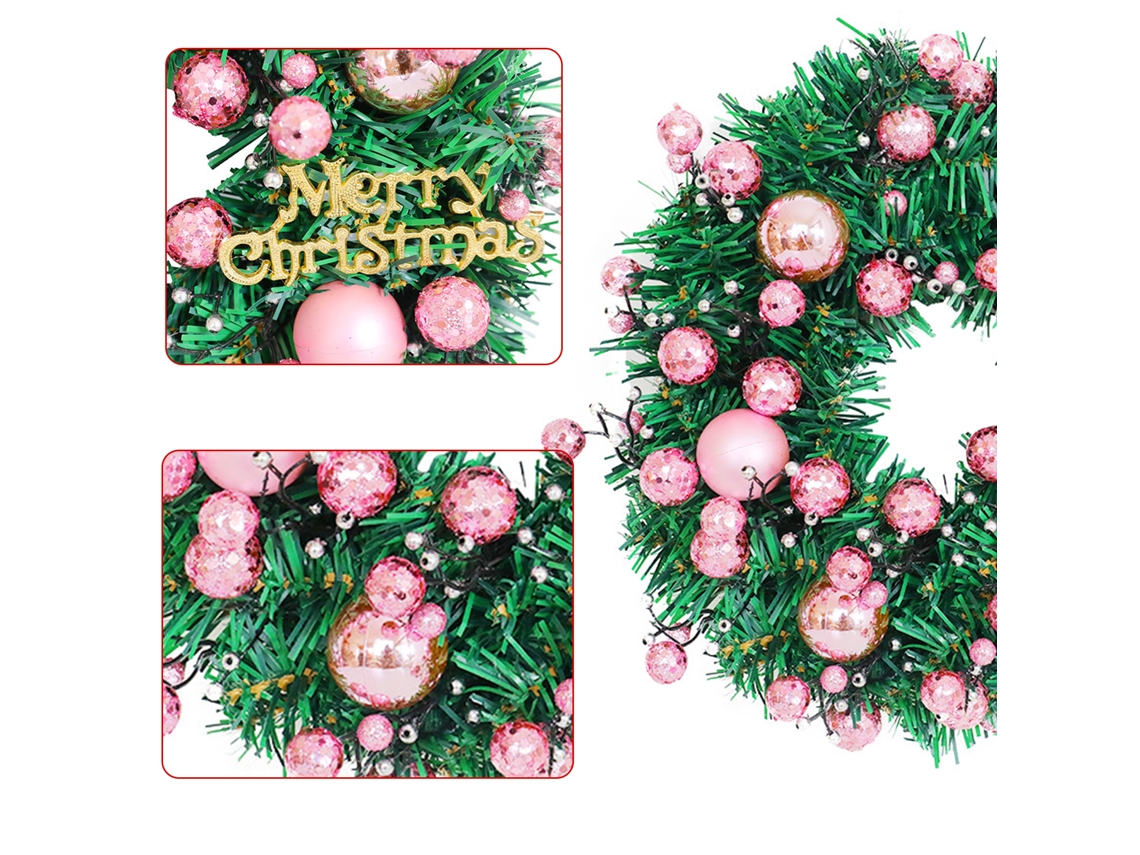Guirlanda de Natal Artificial com Bolas e Decorações | S/MARCA