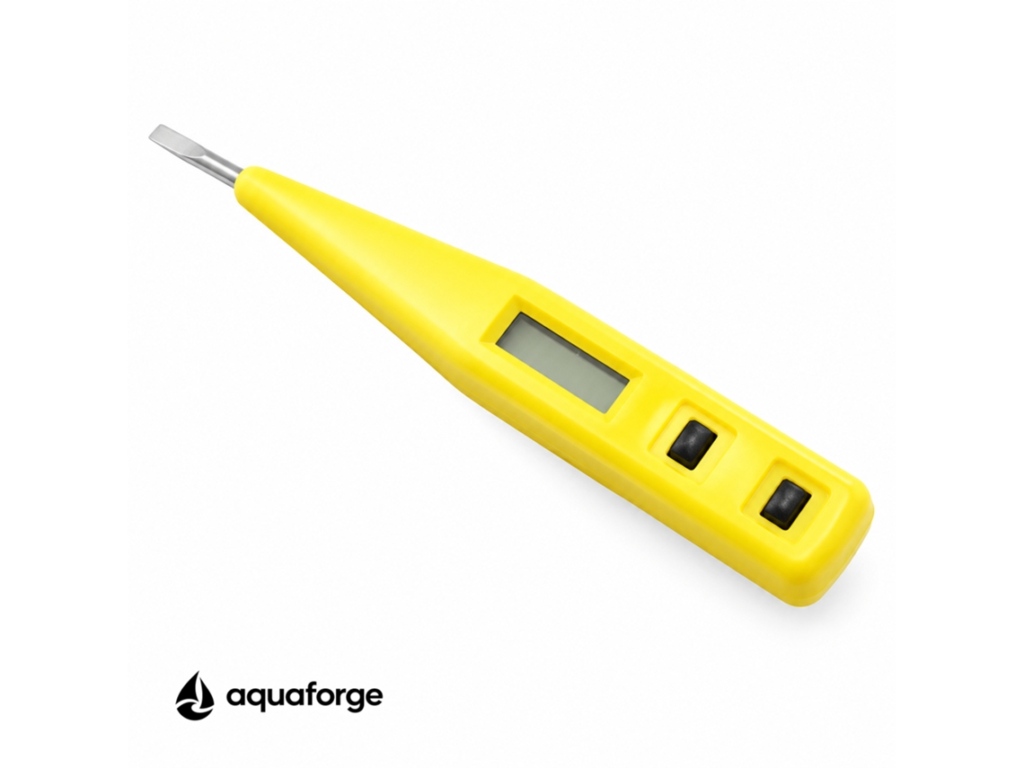 Caneta De Teste Digital Aquaforge Com Ecrã Lcd E Teste De Continuidade Para Eletricistas E Instalações Elétricas