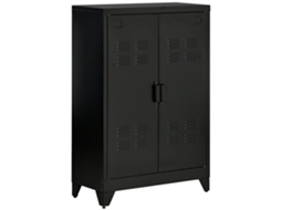 Armário de Metal BTFORUS para roupas e arquivo, 2 prateleiras, preto