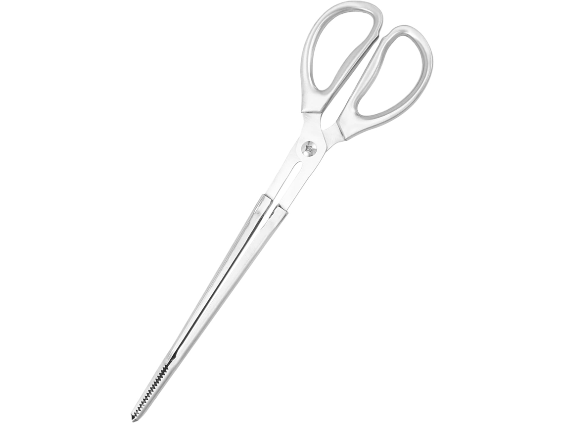 Pinça Para Lenha De Uso Interno 65cm Aço Inoxidável Cabo Confortável Ferramenta Robusta Grelhar Carvão E Peixe