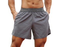 Bermudas Esportivas Masculinas com Cintura Elástica e Alça para Toalha | S/MARCA