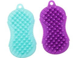 Conjunto De 2 Escovas Banho Multifuncionais Silicone Ukcoco Para Adultos, Esfoliantes E Massageadoras, Com Cabeça De