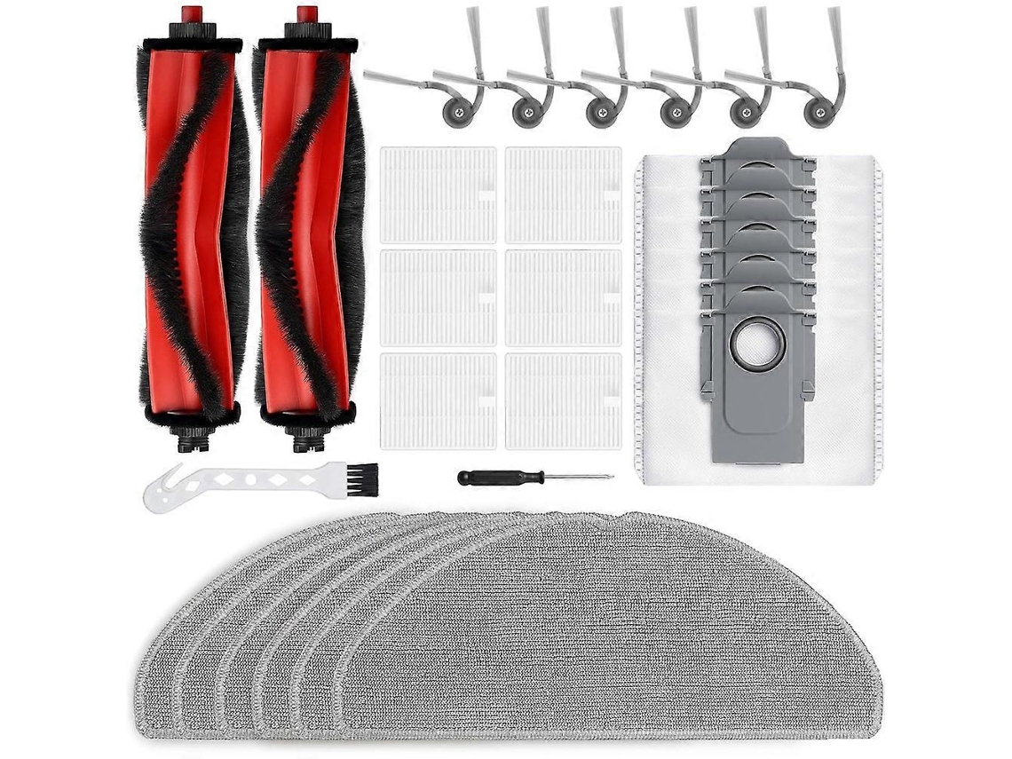 Peças De Reposição Para O Kit De Aspirador Robô Das Séries M5+ E L5+: Escova Principal, Filtro, Panos De Limpeza, Escova Lateral, Aspirador De Pó.