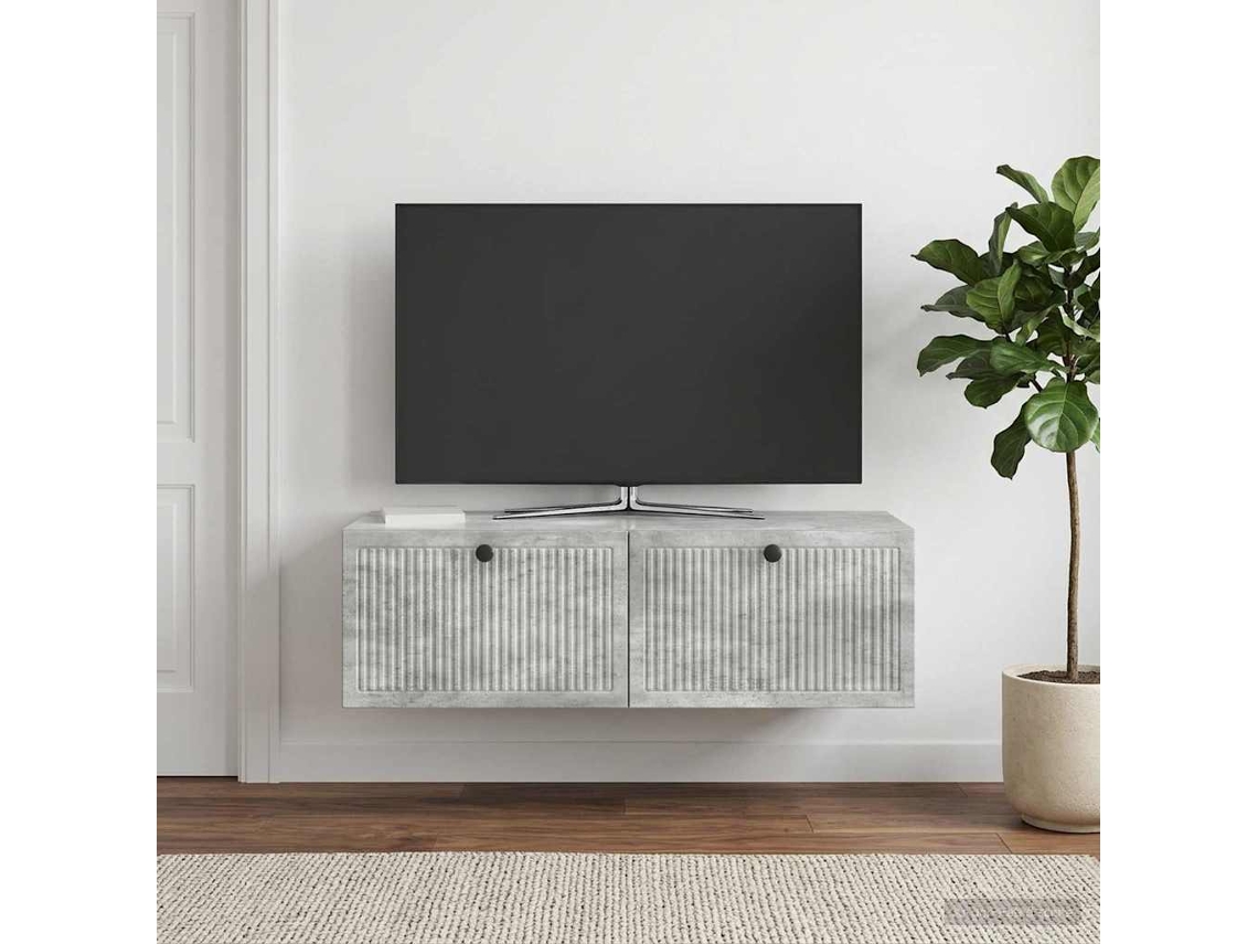 Vidaxl Gabinete De Tv De Parede Cinzento Cimento 98 X 41 X 30 Cm