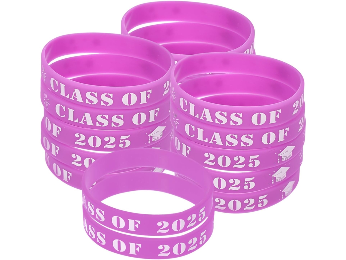 Acessórios Escolares 25 Pulseiras Decorativas De Silicone Ideais Para Festas E Eventos Formatura