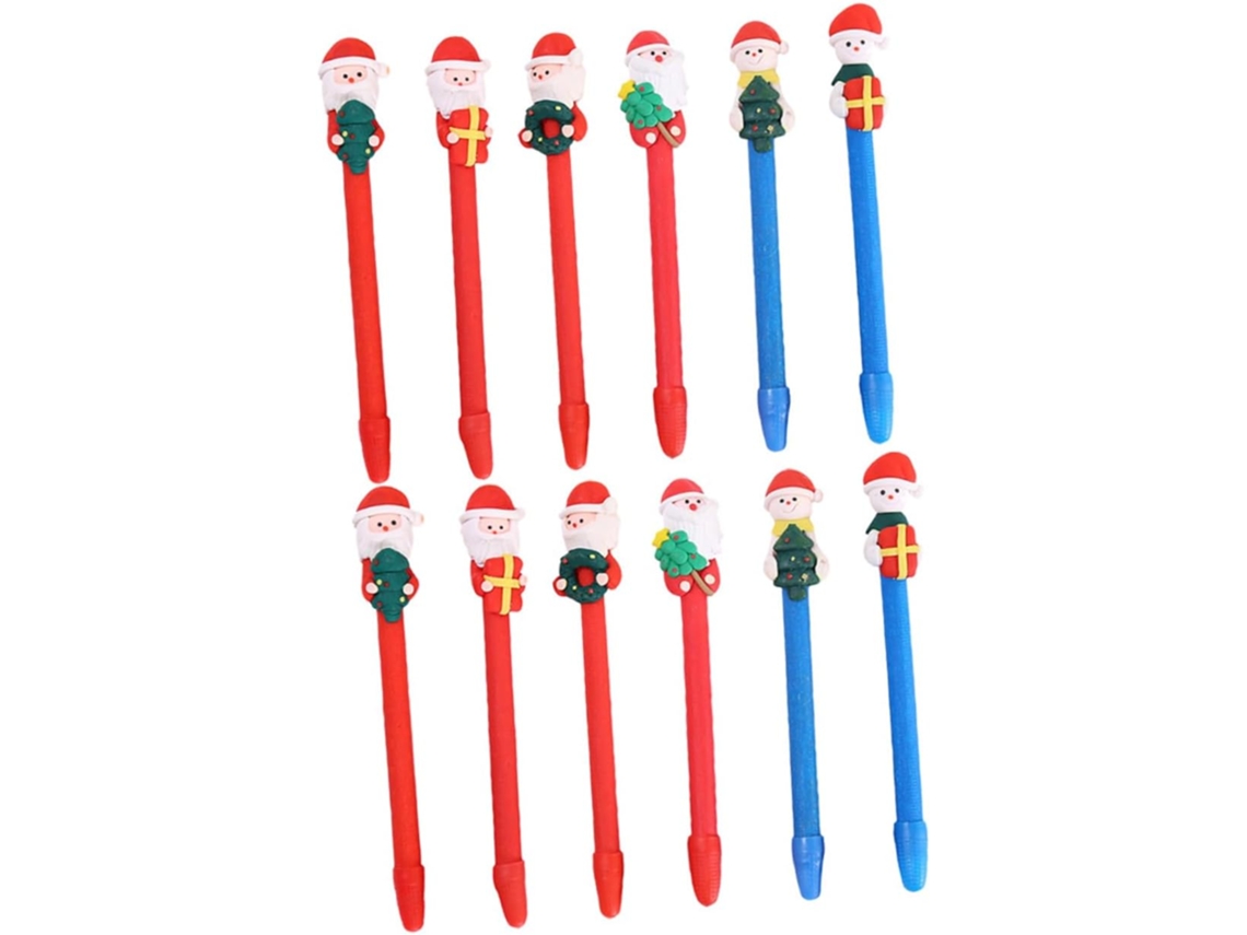 Conjunto De 12 Canetas Tinta Gel Stobok Com Desenhos Natalinos Fofos,