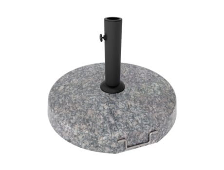 Pietra Base Para Guarda Sol De Jardim Redonda Diâmetro 45 Cm 25 Kg Em Pedra Cinzenta Frankystar