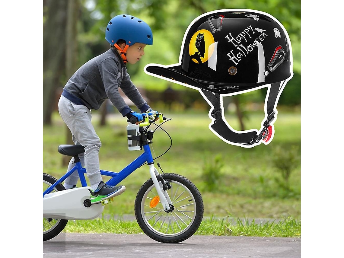 Capacete Retrô em Formato de Boné de Beisebol com Estampa e Absorção de Impacto, Ajustável, Ideal para Ciclismo e Skate. TAISHENGDA