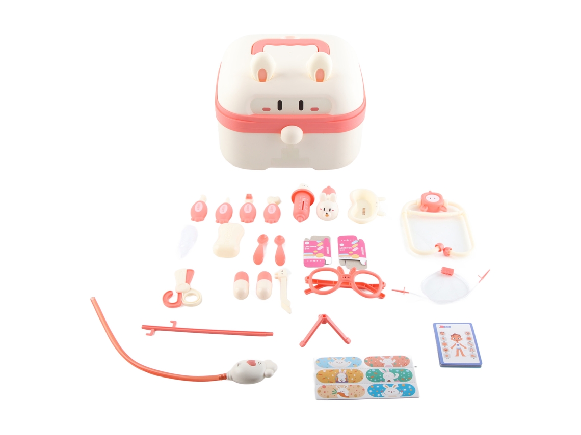 Mali brinquedos de Médico para Crianças Conjunto Educativo Enfermeiro Dentista Rosa Simulador