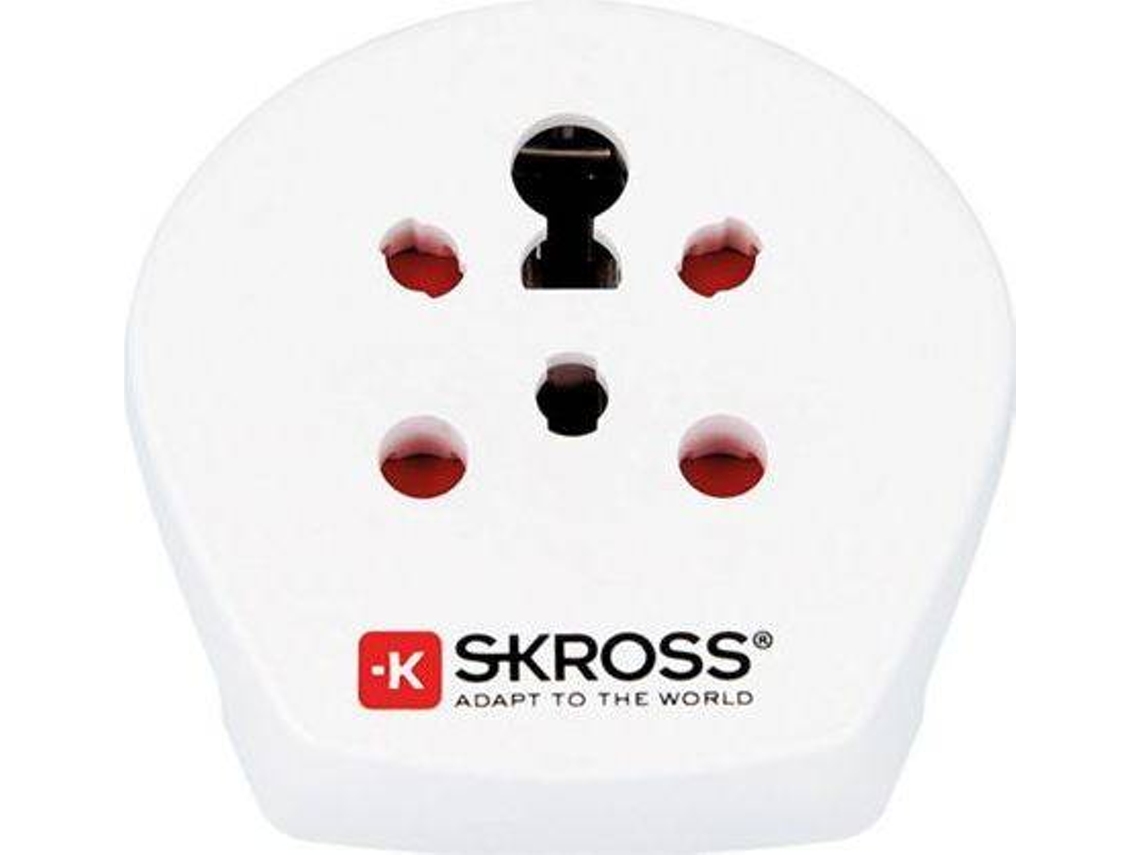 Adaptador SKROSS India/ Israel/ Dinamarca para Europa (100V-250V - Branco)