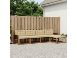 Vidaxl Conjunto De Sofás Para Exterior 5 Unid. Natural E Bege