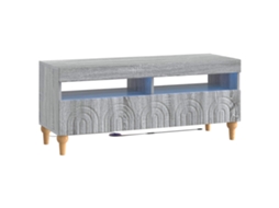 Vidaxl Gabinete De Tv Led Sonoma Cinzento Derivados De Madeira