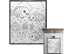 Manta para Pintura Adultos, Roupa de Cama Confortável, 150 X 127 Cm, Lavável, Macia,, Mulheres CHABERLU