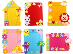 Conjunto 6 Porta Retratos Tecido Ideais Meninos Meninas Perfeitos Decoração Parede Espaço Escolar Não GOKOCO