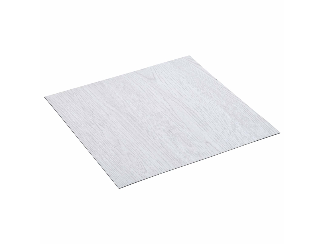 Conjunto 20 Pranchas De Piso Vidaxl Branco Pvc (30,5 X 30,5 Cm)