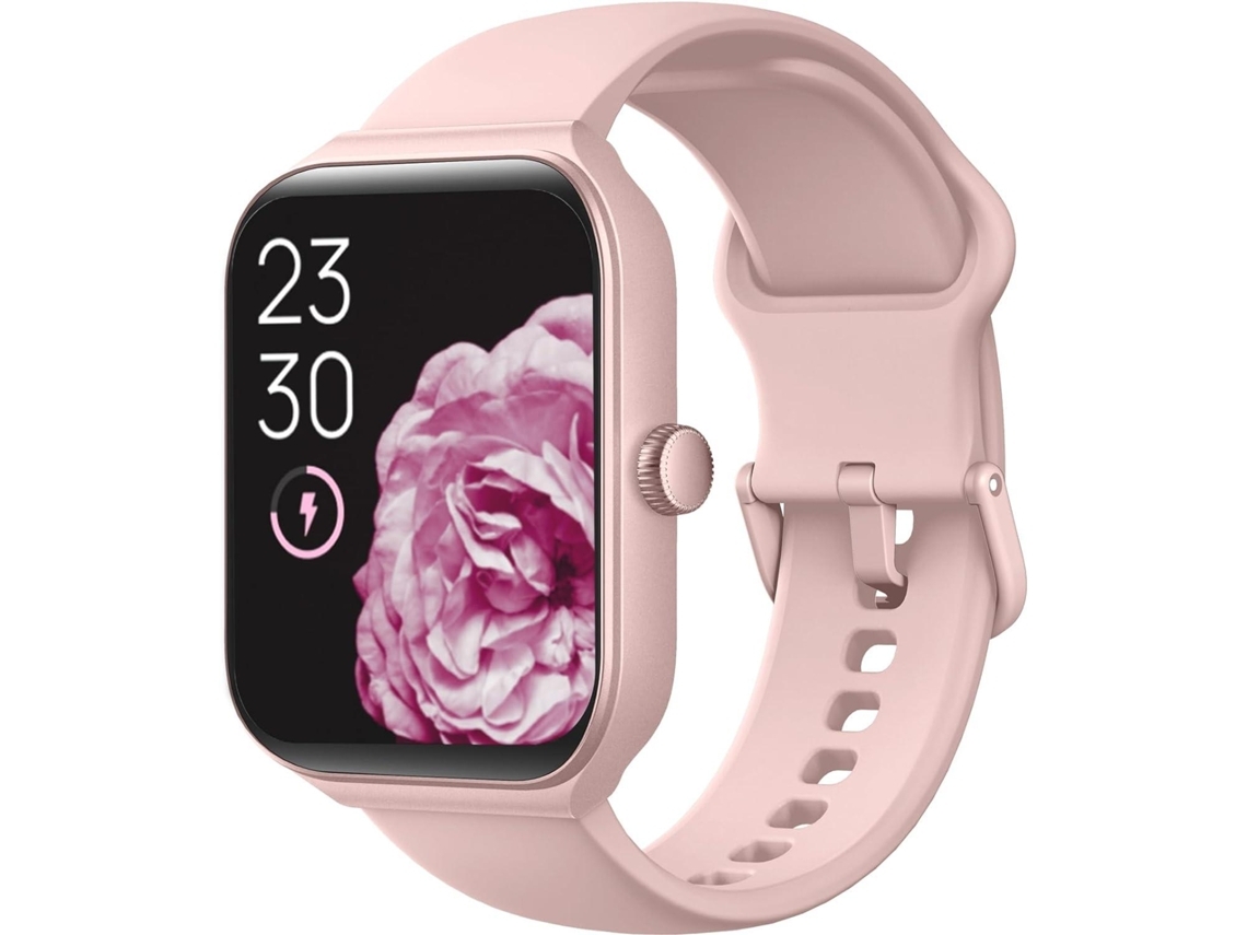 Smart Watch YEMAESRE F57L 1 95 Polegadas com Função de Chamada Ip68 À Prova D'Água Feminino Compatível com Android Ios Rosa
