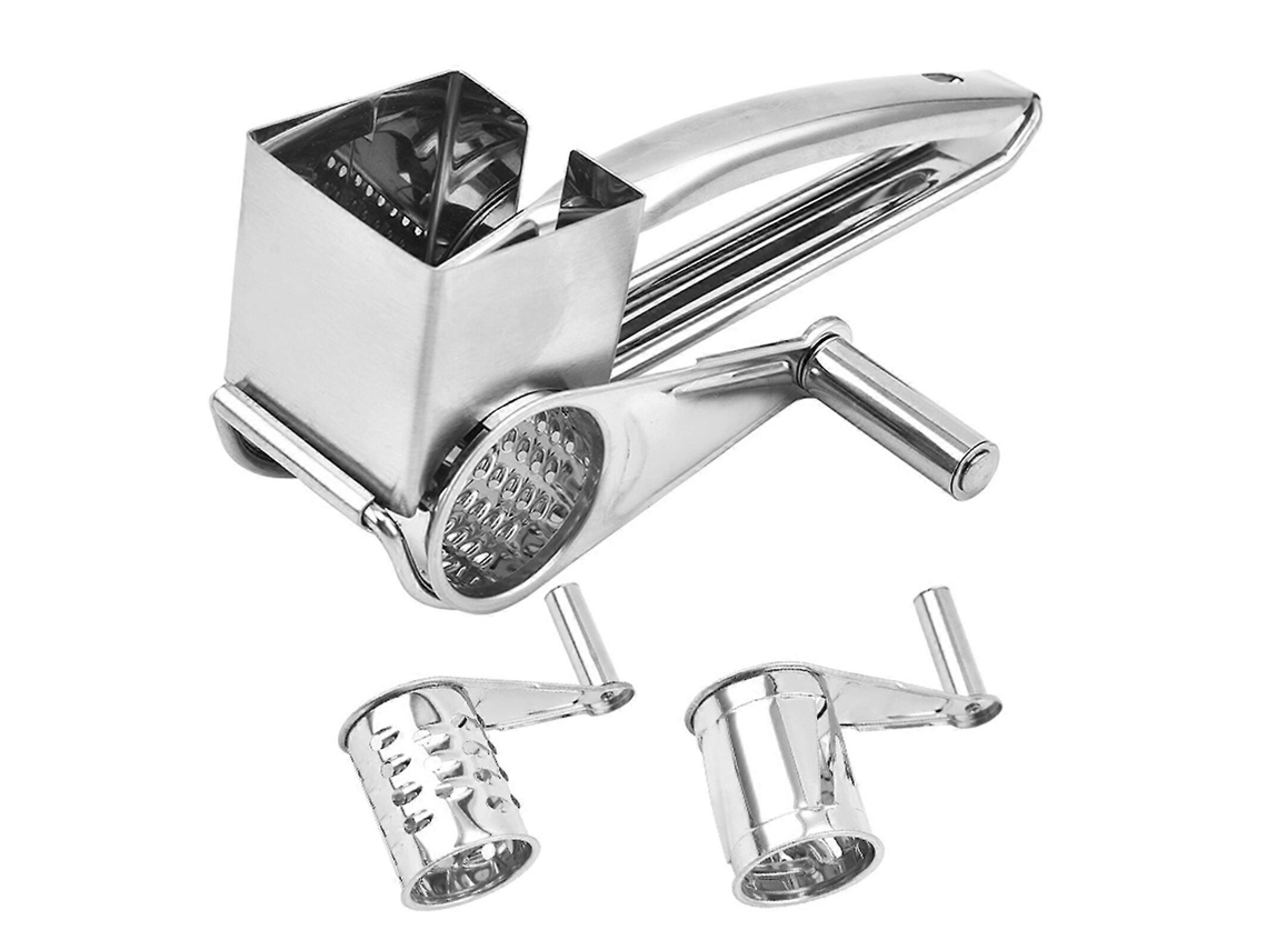 Ralador De Queijo Manual Com Lâminas Afiadas E Cabo Ergonômico Para Resultados Perfeitos Fácil Usar Limpar, Na Cor Prata. Aquaforge