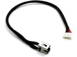 Conector Jack DC com Cabo para Portátil Toshiba C800 C850D C870 C870D C875 C875D L850 L850D K870D L8