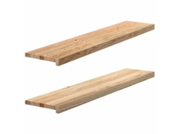 Vidaxl Soleiras Da Janela 2 Pcs 120x25x2cm Carvalho Maciço Não Tratado