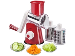 Novo Cortador Rotativo Para Verduras Ralador De Queijo Triturador Mandolina Aço Inoxidável Bpa Livre Vermelho