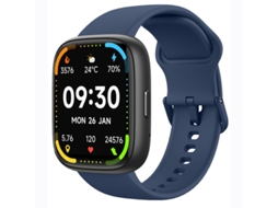 Relógio inteligente Bestvite com chamadas Bluetooth, rastreamento multiesportivo, monitoramento de saúde e assistente de voz, azul