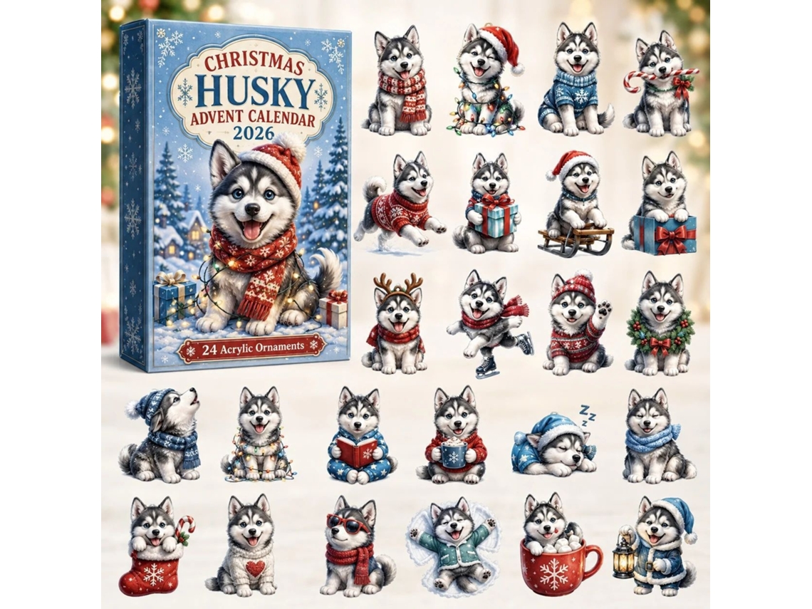 Calendário Do Advento 2d 2026 (huskies De Natal)