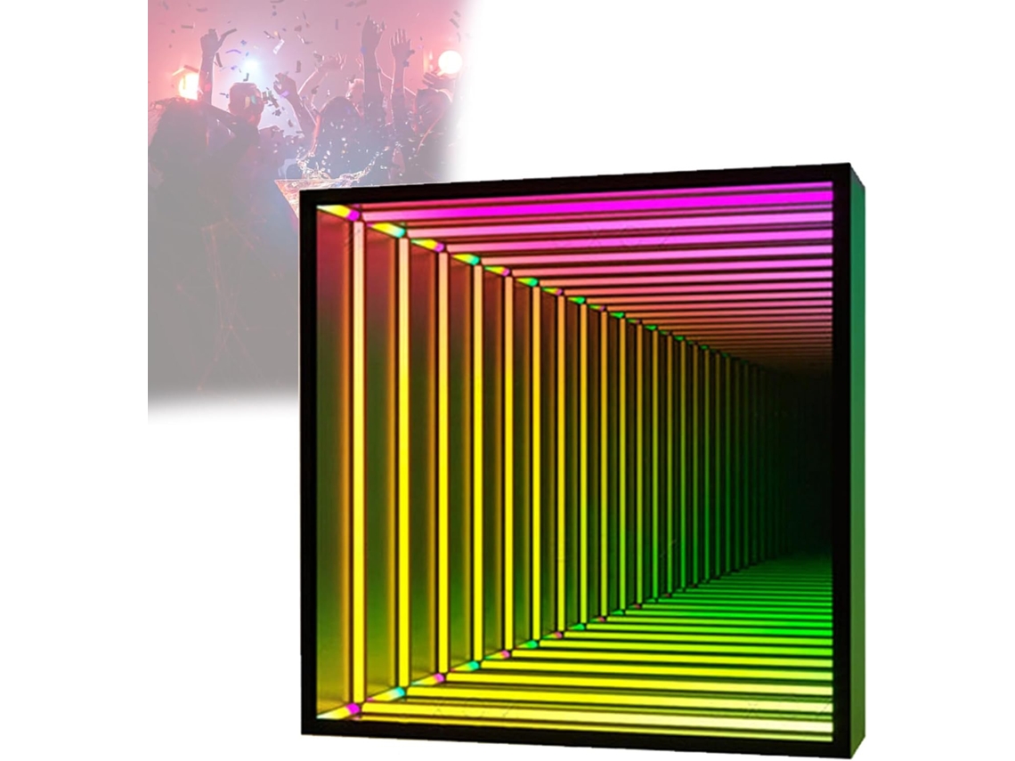 Luminária Noturna Led Com Espelho Infinito Para Decoração De Quarto E
