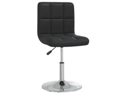 Vidaxl Cadeira De Jantar Couro Artificial Preto