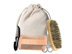 Ferramenta Essencial Para Modelar A Barba Masculina, Com Escova De Tesoura Profissional E Pente Dobrável. Jinyubo Store