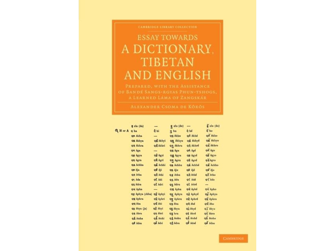 Livro Essay Towards A Dictionary, Tibetan And English De Alexander Csoma De Koros (inglês)
