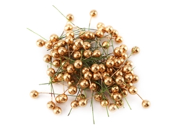 100 Bola Holly Dourada Artificial LAXISCREED Natal 10mm
