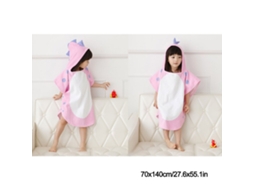 2026 toalla de Banho para Bebê de Algodão Gentil com a Pele Absorvente Estilo Dinossauro Unissex com Capuz Rosa 70x140cm